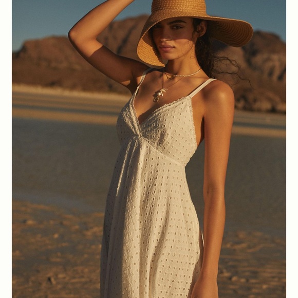 Anthropologie Dresses & Skirts - Anthropologie eyelet maxi dress ivory. Brand new with tags, size 1X.